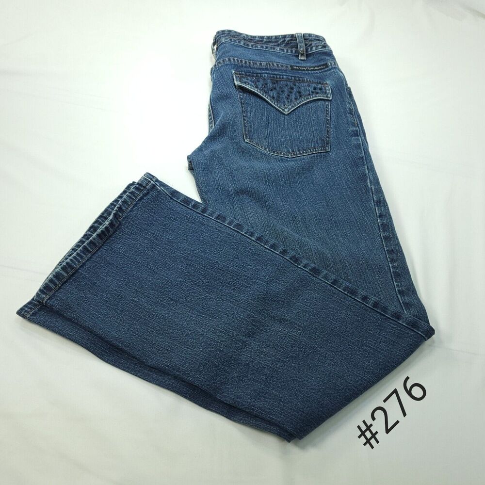 Harley-Davidson Women's Straight-Leg Denim Jeans in Blue